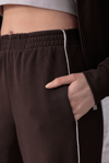 Kahve Premium Pamuklu Sweat-Pantolon Takım