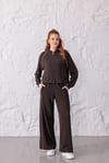 Kahve Premium Pamuklu Sweat-Pantolon Takım