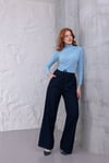 Lacivert Comfort Beli Lastikli Pantolon