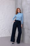 Lacivert Comfort Beli Lastikli Pantolon