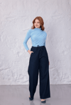 Lacivert Comfort Beli Lastikli Pantolon