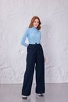 Lacivert Comfort Beli Lastikli Pantolon