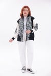 Leopar Panel Bomber Siyah Ceket