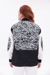 Leopar Panel Bomber Siyah Ceket