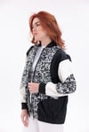 Leopar Panel Bomber Siyah Ceket