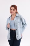 Mavi Taş İşlemeli Denim Ceket