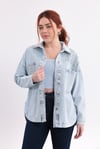 Mavi Taş İşlemeli Denim Ceket