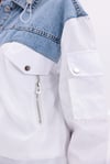 Mix Beyaz Denim Detaylı Premium Ceket
