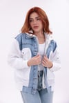 Mix Beyaz Denim Detaylı Premium Ceket