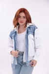 Mix Beyaz Denim Detaylı Premium Ceket