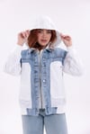 Mix Beyaz Denim Detaylı Premium Ceket