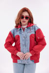 Mix Kırmızı Denim Detaylı Premium Ceket
