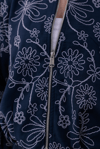 Nakış Detaylı Crop Ceket Lacivert