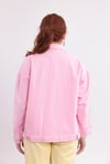 Pembe Leopar Cep Şerit Detaylı Kot Ceket