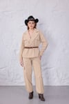 Premium Bej Ceket Kargo Pantolon Takım