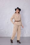 Premium Bej Ceket Kargo Pantolon Takım