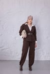 Premium Kahve Ceket Kargo Pantolon Takım