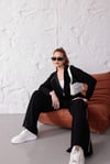 Siyah Premium Pamuklu Sweat-Pantolon Takım
