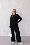 Siyah Premium Pamuklu Sweat-Pantolon Takım