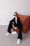 Siyah Premium Pamuklu Sweat-Pantolon Takım