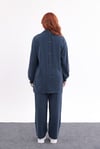 Taş işlemeli tensel kumaş premium pantolon tunik takım