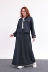 Üçlü Denim Etekli Takım