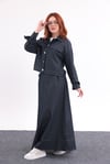 Üçlü Denim Etekli Takım