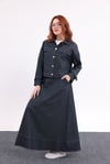 Üçlü Denim Etekli Takım
