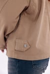 Vintage Cep Detaylı Bej Gabardin Ceket