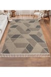 Bukleli Modern Iskandinav Bej Kahve Makine Halısı Yolluk Mutfak Salon Oturma Odası Koridor Sisal