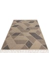 Bukleli Modern Iskandinav Bej Kahve Makine Halısı Yolluk Mutfak Salon Oturma Odası Koridor Sisal