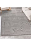 Bukleli Modern İskandinav Dokuma Makine Halısı Yolluk Antre Mutfak Salon Oturma Odası Koridor Sisal