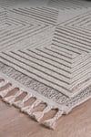 Bukleli Modern İskandinav Dokuma Makine Halısı Yolluk Antre Mutfak Salon Oturma Odası Koridor Sisal