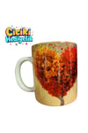 Kalp Baskılı 3D Tasarım Seramik Kupa Mug - Hediyelik Kupa Bardak