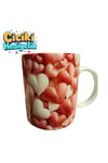 Kalp Baskılı 3D Tasarım Seramik Kupa Mug - Hediyelik Kupa Bardak