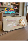 Kapibaralı İki Bölmeli Pofidik Figürlü Squishyli Kalem Kutusu Kalemlik