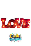 Led Işıklı Love Yazısı Gece Lambası