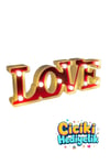 Led Işıklı Love Yazısı Gece Lambası