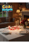 Led Işıklı Love Yazısı Gece Lambası