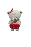 Peluş Ayı 30 cm Kırmızı Tokalı ve Kalpli