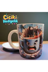 Seramik Komik bir yüzü var Kupa Mug - Hediyelik Kupa karkter KUPA