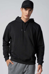 3 Iplik Erkek Regular Fit Kapüşonlu Içi Yumuşak Tüylü Pamuklu Sweatshirt-Black