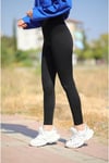 Geniş Kemerli Toparlayıcı Slim Fit Çelik Tayt