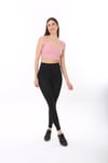 Kadın Askılı Fitilli Crop Örme Bluz