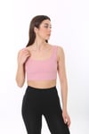 Kadın Askılı Fitilli Crop Örme Bluz