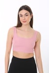 Kadın Askılı Fitilli Crop Örme Bluz