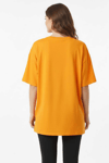 Kadın Basic Oversize Kısa Kollu T-Shirt- Turuncu