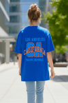 Kadın Basklı Oversize Rahat Kullanıma Uygun T-Shirt-Saks