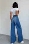 Kadın Ekstra Baggy Jean Pantolon- Kot Mavi