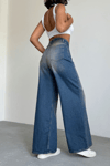 Kadın Ekstra Baggy Jean Pantolon- Soluk Mavi